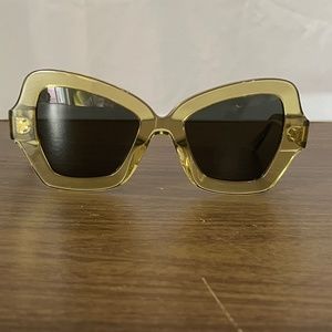 Brand New CELINE Designer Sunglasses Yellow/Clear Gray Lens CL40067I